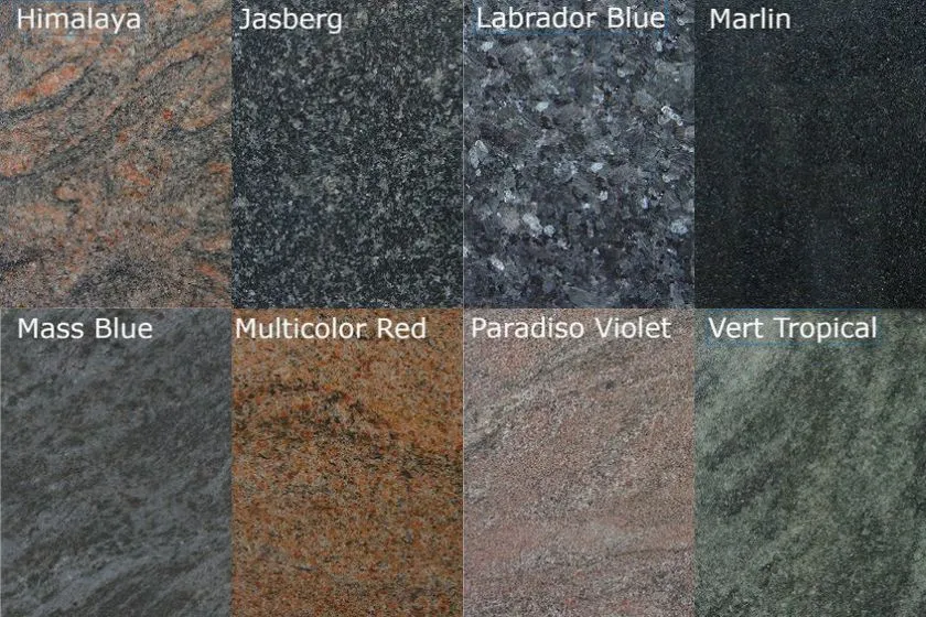 kleuren natuursteen
